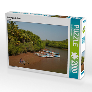 CALVENDO Puzzle Goa – Agonda River 2000 Teile Lege-Größe 90 x 67 cm Foto-Puzzle Bild von Martin Rauchenwald