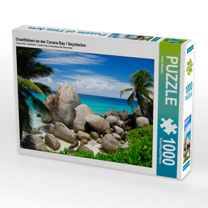 CALVENDO Puzzle Granitfelsen an der Carana Bay / Seychellen 1000 Teile Lege-Größe 64 x 48 cm Foto-Puzzle Bild von Janita Webeler