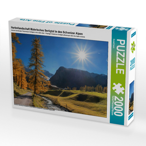 CALVENDO Puzzle Herbstlandschaft Malerisches Sertigtal in den Schweizer Alpen 2000 Teile Lege-Größe 90 x 67 cm Foto-Puzzle Bild von SusaZoom