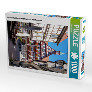 CALVENDO Puzzle Historische Altstadt Bad Urach mit Marktbrunnen 1000 Teile Lege-Größe 48 x 64 cm Foto-Puzzle Bild von Bodo Schmidt