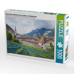 CALVENDO Puzzle Historisches Städtchen Chur inmitten von Weinbergen 1000 Teile Lege-Größe 64 x 48 cm Foto-Puzzle Bild von SusaZoom