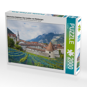 CALVENDO Puzzle Historisches Städtchen Chur inmitten von Weinbergen 2000 Teile Lege-Größe 90 x 67 cm Foto-Puzzle Bild von SusaZoom