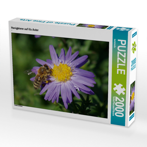 CALVENDO Puzzle Honigbiene auf lila Aster 2000 Teile Lege-Größe 90 x 67 cm Foto-Puzzle Bild von kattobello