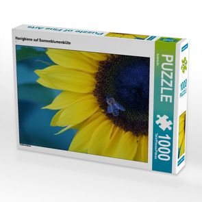 CALVENDO Puzzle Honigbiene auf Sonnenblumenblüte 1000 Teile Lege-Größe 64 x 48 cm Foto-Puzzle Bild von kattobello