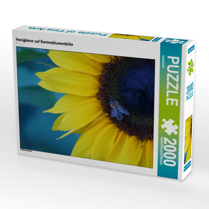 CALVENDO Puzzle Honigbiene auf Sonnenblumenblüte 2000 Teile Lege-Größe 90 x 67 cm Foto-Puzzle Bild von kattobello