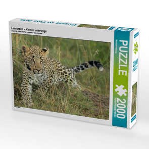 CALVENDO Puzzle Leoparden – Kleiner unterwegs 2000 Teile Lege-Größe 90 x 67 cm Foto-Puzzle Bild von Michael Herzog