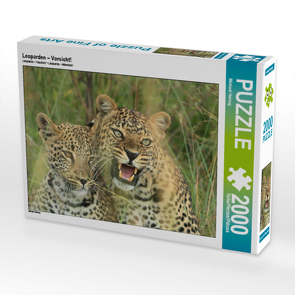 CALVENDO Puzzle Leoparden – Vorsicht! 2000 Teile Lege-Größe 90 x 67 cm Foto-Puzzle Bild von Michael Herzog