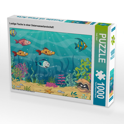 CALVENDO Puzzle Lustige Fische in einer Unterwasserlandschaft 1000 Teile Lege-Größe 64 x 48 cm Foto-Puzzle Bild von Gabi Wolf