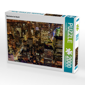 CALVENDO Puzzle Manhattan bei Nacht 2000 Teile Lege-Größe 90 x 67 cm Foto-Puzzle Bild von Christian Müller