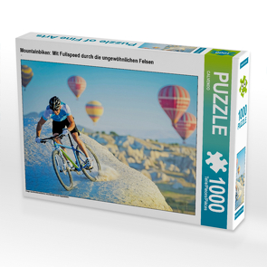 CALVENDO Puzzle Mountainbiken: Mit Fullspeed durch die ungewöhnlichen Felsen 1000 Teile Lege-Größe 64 x 48 cm Foto-Puzzle Bild von CALVENDO