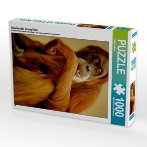 CALVENDO Puzzle Naschender Orang Utan 1000 Teile Lege-Größe 48 x 64 cm Foto-Puzzle Bild von Heike Hultsch von Hultsch,  Heike