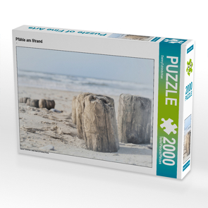 CALVENDO Puzzle Pfähle am Strand 2000 Teile Lege-Größe 90 x 67 cm Foto-Puzzle Bild von DannyTchinitchian