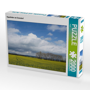 CALVENDO Puzzle Rapsfelder um Donndorf 2000 Teile Lege-Größe 90 x 67 cm Foto-Puzzle Bild von Flori0