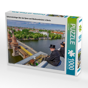 CALVENDO Puzzle Schornsteinfeger über der Spree und Oberbaumbrücke in Berlin 1000 Teile Lege-Größe 64 x 48 cm Foto-Puzzle Bild von Joern Dudek