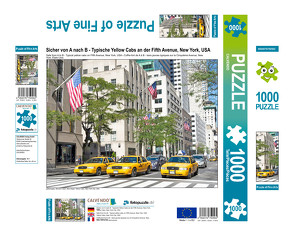 CALVENDO Puzzle Sicher von A nach B – Typische Yellow Cabs an der Fifth Avenue, New York, USA 1000 Teile Lege-Größe 640 x 480 cm Foto-Puzzle Bild von None CALVENDO