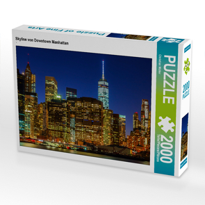 CALVENDO Puzzle Skyline von Downtown Manhattan 2000 Teile Lege-Größe 90 x 67 cm Foto-Puzzle Bild von Christian Müller