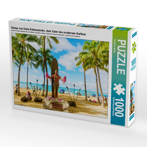 CALVENDO Puzzle Statue von Duke Kahanamoku, dem Vater des modernen Surfens 1000 Teile Lege-Größe 64 x 48 cm Foto-Puzzle Bild von Christian Müller