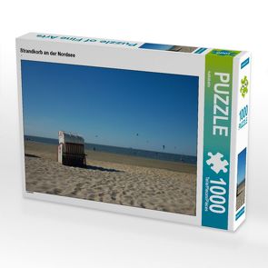 CALVENDO Puzzle Strandkorb an der Nordsee 1000 Teile Lege-Größe 64 x 48 cm Foto-Puzzle Bild von kattobello