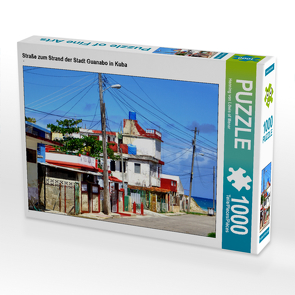 CALVENDO Puzzle Straße zum Strand der Stadt Guanabo in Kuba 1000 Teile Lege-Größe 64 x 48 cm Foto-Puzzle Bild von Henning von Löwis of Menar