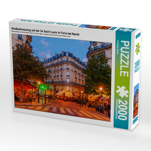 CALVENDO Puzzle Straßenkreuzung auf der Ile Saint Louis in Paris bei Nacht 2000 Teile Lege-Größe 90 x 67 cm Foto-Puzzle Bild von Christian Müller