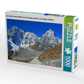 CALVENDO Puzzle Von links Taboche (6502 m) und Cholatse (6440 m) von Dughla (4600 m) 1000 Teile Lege-Größe 64 x 48 cm Foto-Puzzle Bild von Ulrich Senff