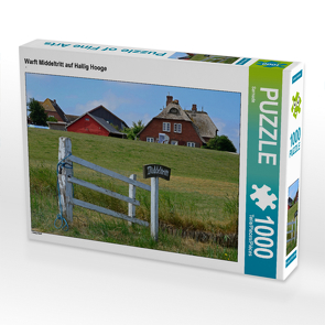 CALVENDO Puzzle Warft Middeltritt auf Hallig Hooge 1000 Teile Lege-Größe 64 x 48 cm Foto-Puzzle Bild von Sarnade