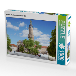 CALVENDO Puzzle Weimar – Residenzschloss um 1900 1000 Teile Lege-Größe 64 x 48 cm Foto-Puzzle Bild von André Tetsch