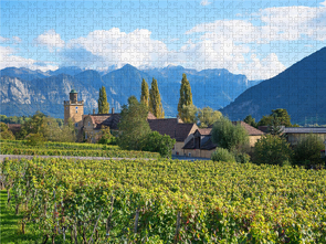 CALVENDO Puzzle Weingut Schloss Salenegg Maienfeld 2000 Teile Lege-Größe 900 x 670 cm Foto-Puzzle Bild von None SusaZoom