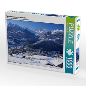 CALVENDO Puzzle Winterlandschaft im Montafon 1000 Teile Lege-Größe 64 x 48 cm Foto-Puzzle Bild von Andreas Riedmiller