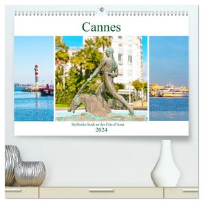 Cannes – idyllische Stadt an der Côte d’Azur (hochwertiger Premium Wandkalender 2024 DIN A2 quer), Kunstdruck in Hochglanz von Schwarze,  Nina