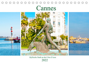 Cannes – idyllische Stadt an der Côte d’Azur (Tischkalender 2022 DIN A5 quer) von Schwarze,  Nina