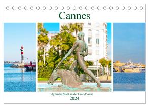 Cannes – idyllische Stadt an der Côte d’Azur (Tischkalender 2024 DIN A5 quer), CALVENDO Monatskalender von Schwarze,  Nina