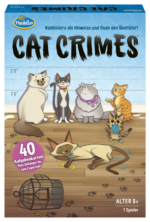 ThinkFun – 76366 – Cat Crimes – Das flauschige und freche Kombinations- und Deduktionsspiel mit Katzen. Finde den Übeltäter! von Petersen,  Alyssa