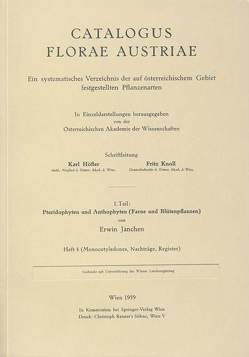 Catalogus Florae Austriae / Catalogus Florae Austriae. Ein systematisches Verzeichnis aller auf österreichischem Gebiet festgestellten Pflanzenarten von Janchen,  Erwin