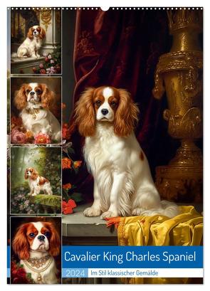 Cavalier King Charles Spaniel (Wandkalender 2024 DIN A2 hoch), CALVENDO Monatskalender von Gierok-Latniak,  Steffen