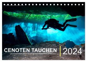 Cenoten Tauchen (Tischkalender 2024 DIN A5 quer), CALVENDO Monatskalender von Hubo - feel4nature,  Christian