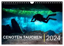Cenoten Tauchen (Wandkalender 2024 DIN A4 quer), CALVENDO Monatskalender von Hubo - feel4nature,  Christian