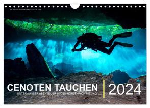 Cenoten Tauchen (Wandkalender 2024 DIN A4 quer), CALVENDO Monatskalender von Hubo - feel4nature,  Christian