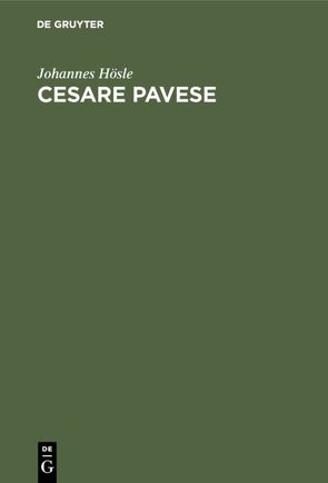 Cesare Pavese von Hösle,  Johannes