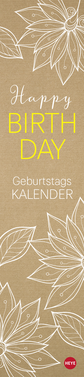 Chalk Drawing Geburtstagskalender long Kalender 2021 von Heye