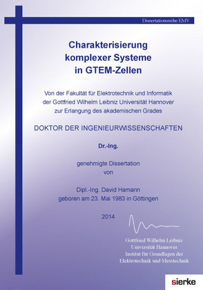 Charakterisierung komplexer Systeme in GTEM-Zellen von Hamann,  David