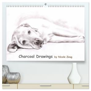 Charcoal Drawings (hochwertiger Premium Wandkalender 2024 DIN A2 quer), Kunstdruck in Hochglanz von Zeug,  Nicole