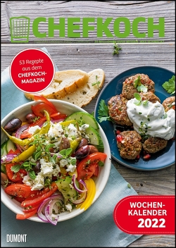 CHEFKOCH Wochenkalender 2022 – Küchen-Kalender – mit Notizfeld – pro Woche 1 Rezept – Format DIN A4 – Spiralbindung