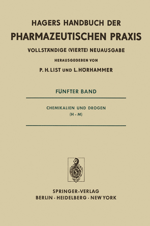 Chemikalien und Drogen (H-M) von Hörhammer,  Ludwig, List,  P. H.