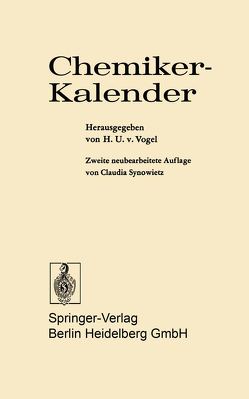 Chemiker-Kalender von Synowietz,  C., Vogel,  H.U.v.