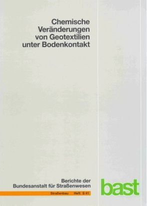 Chemische Veränderungen von Geotextilien unter Bodenkontakt von Schröder,  H F