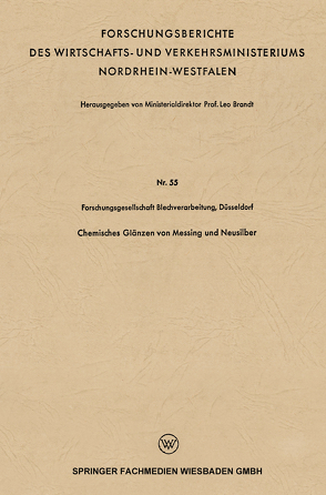 Chemisches Glänzen von Messing und Neusilber von Brandt,  Leo