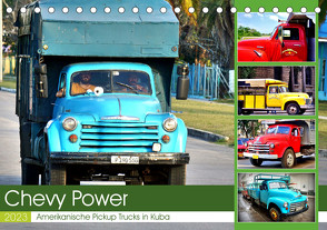 CHEVY POWER – Amerikanische Pickup Trucks in Kuba (Tischkalender 2023 DIN A5 quer) von von Loewis of Menar,  Henning