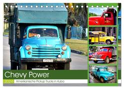 CHEVY POWER – Amerikanische Pickup Trucks in Kuba (Tischkalender 2024 DIN A5 quer), CALVENDO Monatskalender von von Loewis of Menar,  Henning