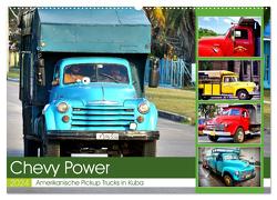 CHEVY POWER – Amerikanische Pickup Trucks in Kuba (Wandkalender 2024 DIN A2 quer), CALVENDO Monatskalender von von Loewis of Menar,  Henning